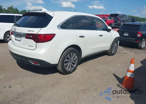 2015 Acura Mdx Technology Package z USA, uszkodzony, nr VIN 5FRYD4H46FB001216